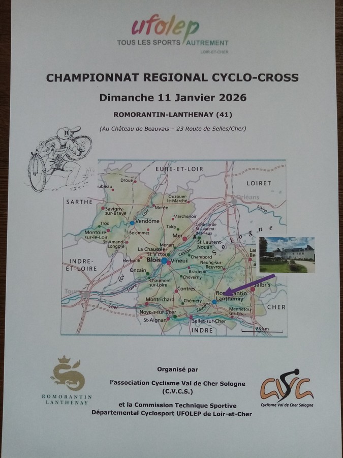 Championnat Régional de Cyclo-cross à Romorantin (Loir-et-Cher)